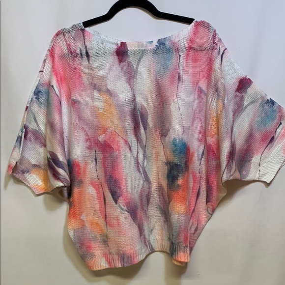 Tops - Colorful Oversized Knit Blouse